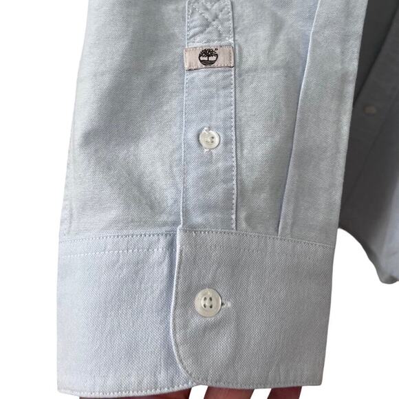 Timberland Men’s Long Sleeve Button Down Shirt Sz XXL Blue Collared NEW - Picture 3 of 5